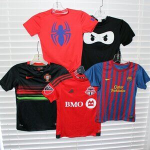 FREE*❤️5x soccer jerseys Barcelona Toronto FC Portugal Nike Adidas UA Spider-Man